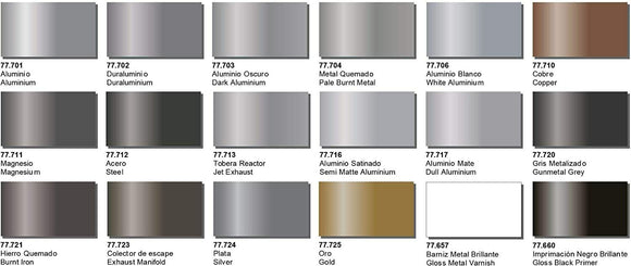 Metal Colour Bundle all 19 colours primers and Varnish